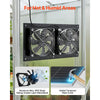 VEVOR Solar Powered Fan, 15W Solar Panel with 2 Fans, Adjustable Solar Panel Angle, 2668 RPM High-Speed, Flexible Installation, Fast Air Exchange for Greenhouse, Grow Tents, Chicken Coops, Shelters