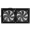 VEVOR Solar Powered Fan, 15W Solar Panel with 2 Fans, Adjustable Solar Panel Angle, 2668 RPM High-Speed, Flexible Installation, Fast Air Exchange for Greenhouse, Grow Tents, Chicken Coops, Shelters