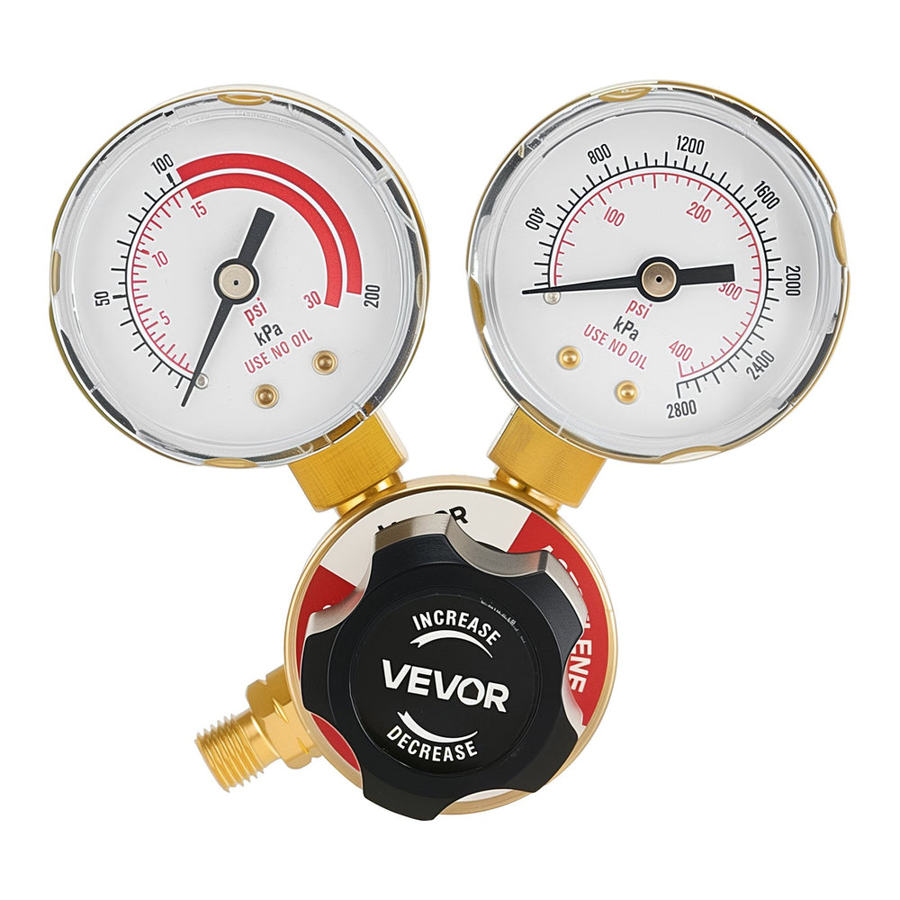 VEVOR Air Acetylene Torch Kit, Acetylene Gas Welding Tool with 11.8FT Rubber Hose, 4 Welding Tips & CGA200 Regulator, Swirl Frame Gas Brazing Torch Kit for Home DIY and Industrial Metalworking