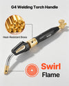 VEVOR Air Acetylene Torch Kit, Acetylene Gas Welding Tool with 11.8FT Rubber Hose, PL-8A Self-Lighting Welding Tip & CGA200 Regulator, Swirl Frame Brazing Torch Kit for Home Industrial Metalworking