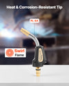 VEVOR Air Acetylene Torch Kit, Acetylene Gas Welding Tool with 11.8FT Rubber Hose, PL-8A Self-Lighting Welding Tip & CGA200 Regulator, Swirl Frame Brazing Torch Kit for Home Industrial Metalworking
