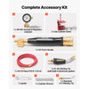 VEVOR Air Acetylene Torch Kit, Acetylene Gas Welding Tool with 11.8FT Rubber Hose, Self-Lighting Welding Tip & CGA200 Regulator, Swirl Frame Brazing Torch Kit with Cylinder Stand for Metalworking