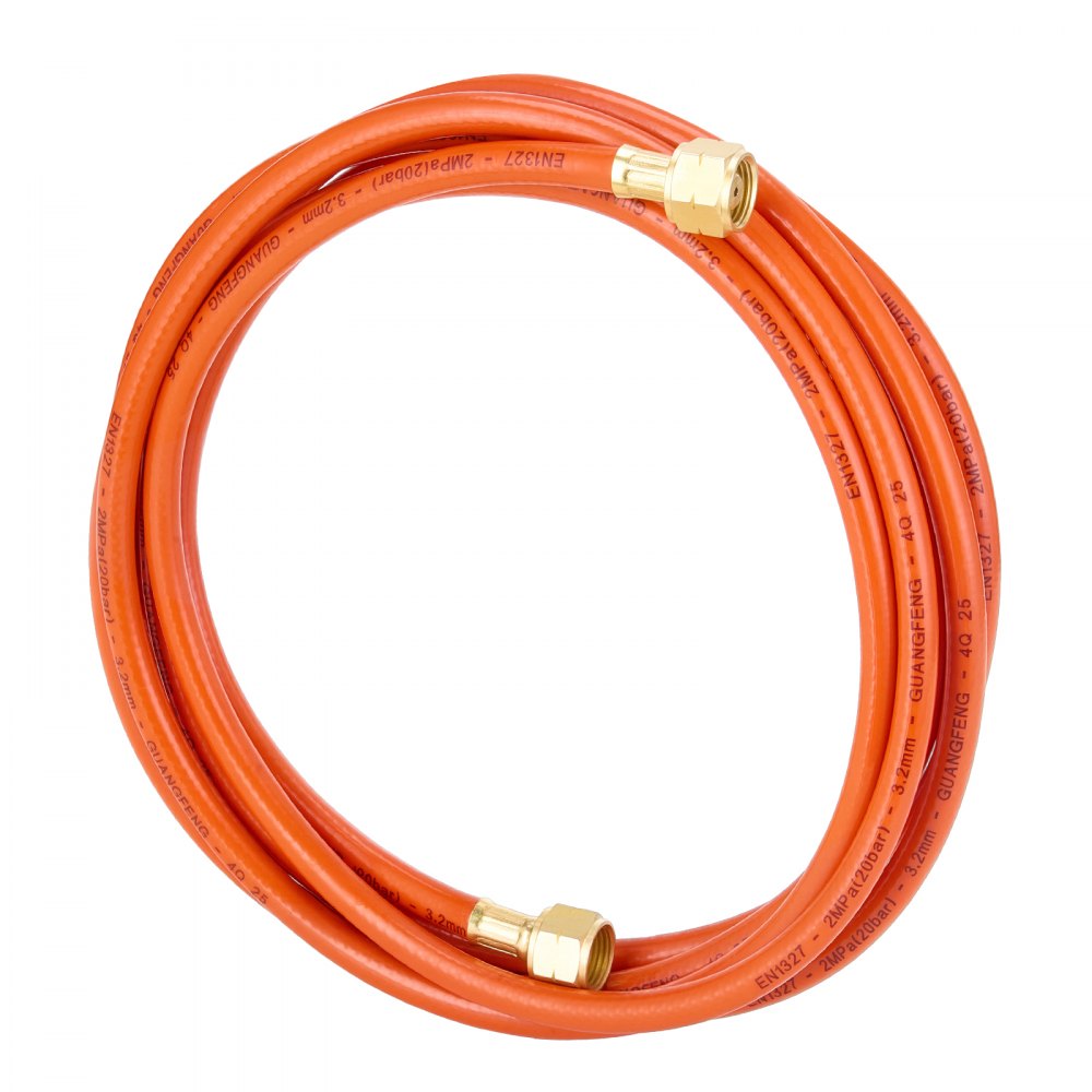 VEVOR Air Acetylene Torch Hose, 1/8-Inch x 12FT Acetylene Welding Hose with 9/16" LH B-Type Fittings, AH-12 R Grade Welding Torch Hoses Compatible with AR-B/AR-MC Regulators