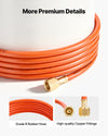 VEVOR Air Acetylene Torch Hose, 1/8-Inch x 12FT Acetylene Welding Hose with 9/16" LH B-Type Fittings, AH-12 R Grade Welding Torch Hoses Compatible with AR-B/AR-MC Regulators