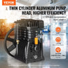 VEVOR Air Compressor Pump Head, 3HP 5.8CFM @ 90PSI, Twin Cylinder Oil Lubricated Air Compressor Piston Pump Head, Single-Stage Aluminum Air Compressor Pump Replacement with Max. 116PSI Pressure