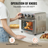 VEVOR 7-IN-1 Air Fryer Toaster Oven, 18L Convection Oven, 1700W Stainless Steel Toaster Ovens Countertop Combo with Grill, Pizza Pan, Gloves, 6 Slices Toast, 12-inch Pizza, Home and Commercial Use