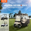VEVOR Golf Cart Enclosure, 600D Polyester Driving Enclosure with 4-Sided Transparent Windows, 4 Passenger Club Car Covers for 2+2 Passenger Golf Carts, Sunproof and Dustproof Outdoor Cart Cover