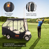 VEVOR Golf Cart Enclosure, 600D Polyester Driving Enclosure with 4-Sided Transparent Windows, 4 Passenger Club Car Covers for 2+2 Passenger Golf Carts, Sunproof and Dustproof Outdoor Cart Cover