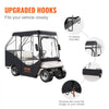 VEVOR Golf Cart Enclosure, 600D Polyester Driving Enclosure with 4-Sided Transparent Windows, 4 Passenger Club Car Covers for 2+2 Passenger Golf Carts, Sunproof and Dustproof Outdoor Cart Cover