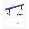 VEVOR Adjustable Balane Beam for Kids, 8FT Gymnastics Beam, High and Low Floor Beams of 5 Adjustable Heights for All Gymnastic Levels, Professional Gymnastic Equipment for Home and Gym Center, Purple