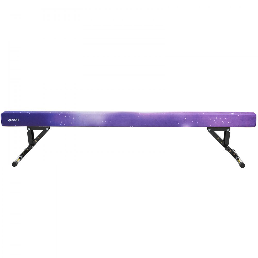 VEVOR Adjustable Balane Beam for Kids, 8FT Gymnastics Beam, High and Low Floor Beams of 5 Adjustable Heights for All Gymnastic Levels, Professional Gymnastic Equipment for Home and Gym Center, Galaxy