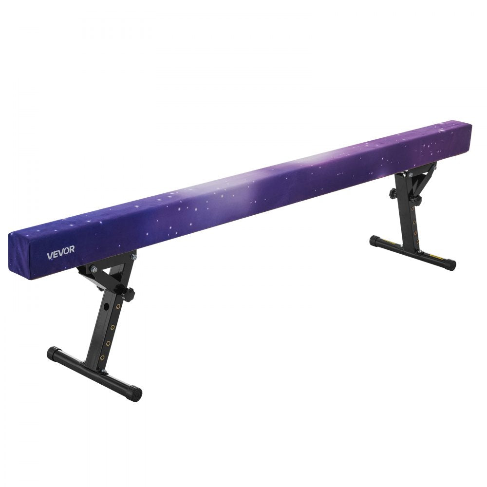 VEVOR Adjustable Balane Beam for Kids, 8FT Gymnastics Beam, High and Low Floor Beams of 5 Adjustable Heights for All Gymnastic Levels, Professional Gymnastic Equipment for Home and Gym Center, Galaxy