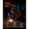 VEVOR Flame Resistant Welding Jacket, 7oz. FR Shirts for Men, Machine Washable Cotton Heat-Resistant Welding Shirt, Meets ATPV 9.2 Cal/cm² Arc Rating - M Size