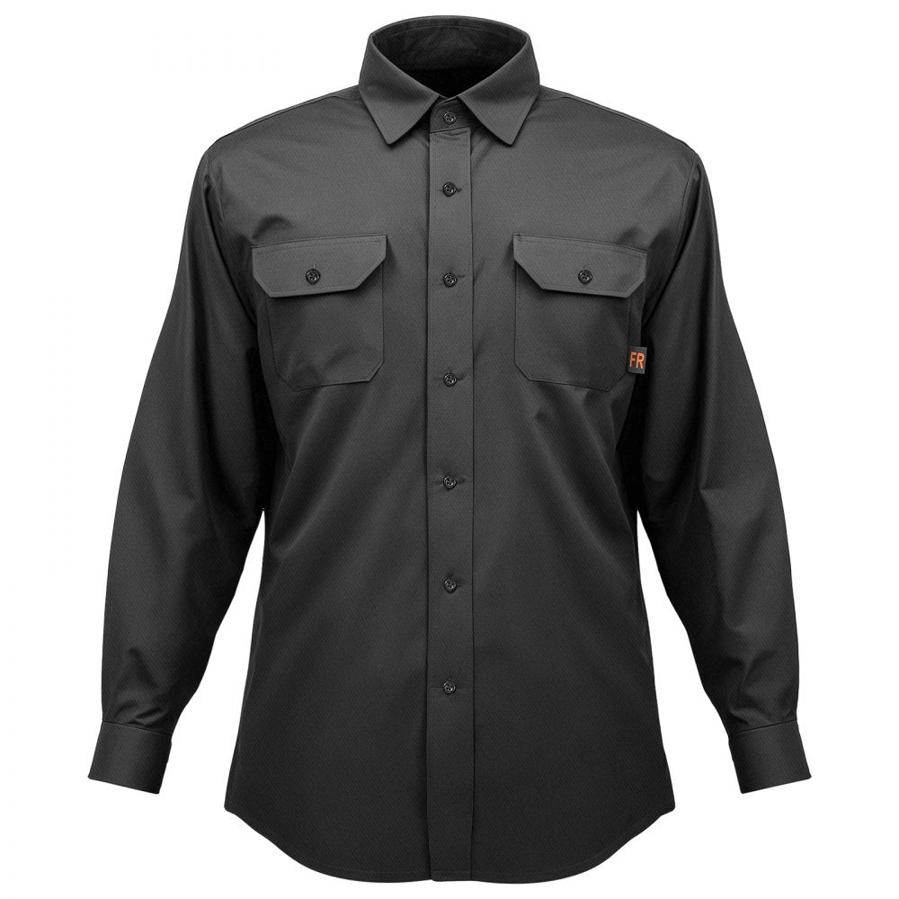 VEVOR Flame Resistant Welding Jacket, 7oz. FR Shirts for Men, Machine Washable Cotton Heat-Resistant Welding Shirt, Meets ATPV 9.2 Cal/cm² Arc Rating - M Size