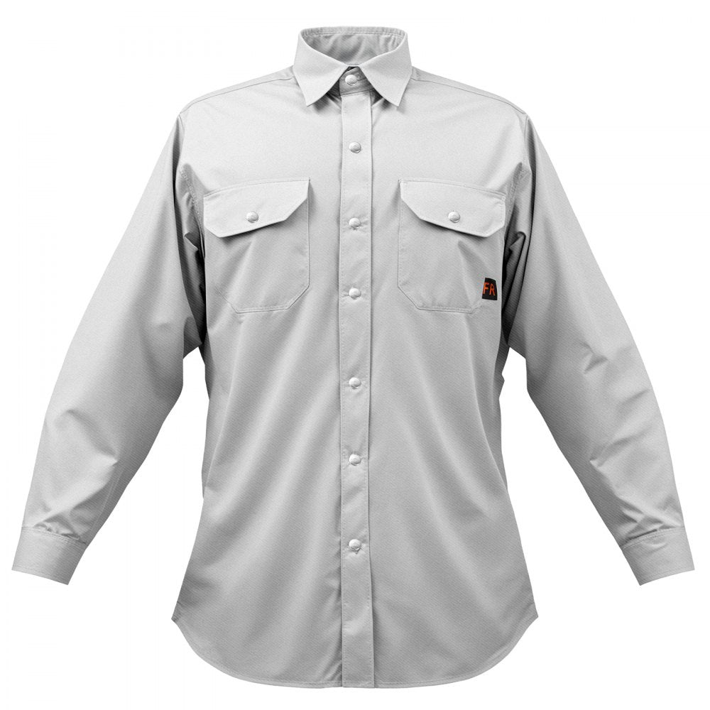 VEVOR FR Shirts for Men, 7oz. Flame Resistant Welding Jacket, Machine Washable Cotton Heat-Resistant Welding Shirt, Meets ATPV 9.2 Cal/cm² Arc Rating - L Size