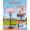 VEVOR Portable Basketball Stand, 5.2 to 6.9 ft Height Adjustment Basketball Hoop & Goal, Kids Adjustable Basketballs Hoop with Nylon Net & Rolling Wheels, Portable Backboard Set for Patios, Poolside