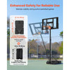VEVOR Portable Basketball Stand, 4.4 ft to 10 ft Height Adjustment Basketball Hoop & Goal, Adjustable Basketballs Goal System with Built-in Rolling Wheels for Kids, Teens, Adults in Driveways, Pools
