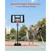 VEVOR Portable Basketball Stand, 4.4 ft to 10 ft Height Adjustment Basketball Hoop & Goal, Adjustable Basketballs Goal System with Built-in Rolling Wheels for Kids, Teens, Adults in Driveways, Pools