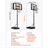 VEVOR Portable Basketball Stand, 4.4 ft to 10 ft Height Adjustment Basketball Hoop & Goal, Adjustable Basketballs Goal System with Built-in Rolling Wheels for Kids, Teens, Adults in Driveways, Pools