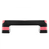 VEVOR Aerobic Exercise Step Platform, 28-Inch Workout Aerobic Stepper, Height Adjustable Fitness Training Step Deck Trainer with 4 Risers, Non-Slip Surface Bench for Home Gym Cardio Strength, Red