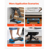 VEVOR Aerobic Exercise Step Platform, 28-Inch Workout Aerobic Stepper, Height Adjustable Fitness Training Step Deck Trainer with 4 Risers, Non-Slip Surface Bench for Home Gym Cardio Strength, Blue
