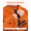 VEVOR Leather Welding Jacket, Heavy Duty Cowhide Flame Resistant Welding Coat, Waterproof Heat-Resistant Safety Jacket with 4 Pockets & Adjustable Cuffs for Welders Steelworks - M Size