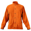 VEVOR Flame-Resistant Welding Jacket - XL Size, Heavy Duty Cowhide Leather Welding Jacket, Waterproof Heat-Resistant Safety Jacket with Snap Buttons, 4 Pockets & Adjustable Cuffs for Welder Steelworks