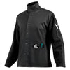VEVOR Flame-Resistant Welding Jacket - L Size, Heavy Duty Split Cowhide Leather Sleeve + 9 oz. FR Cotton Body, Heat-Resistant Welding Safety Jacket with Snap Buttons & Pockets, Ideal for Welder Fitter
