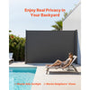 VEVOR Retractable Side Awning, 71" x 118" Patio Retractable Side Screen with 180 g/m² Polyester Fabric, Waterproof Sunshade Outdoor Privacy Screen Room Divider for Garden, Balcony, Pools, Deck, Gray