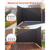 VEVOR Retractable Side Awning, 71" x 236" Patio Retractable Side Screen with 180 g/m² Polyester Fabric, Waterproof Sunshade Outdoor Privacy Screen Room Divider for Garden, Balcony, Pools, Deck, Gray