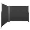VEVOR Retractable Side Awning, 71" x 236" Patio Retractable Side Screen with 180 g/m² Polyester Fabric, Waterproof Sunshade Outdoor Privacy Screen Room Divider for Garden, Balcony, Pools, Deck, Gray