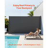 VEVOR Retractable Side Awning, 73" x 165" Patio Retractable Side Screen with 180 g/m² Polyester Fabric, Waterproof Sunshade Outdoor Privacy Screen Room Divider for Garden, Balcony, Pools, Deck, Gray