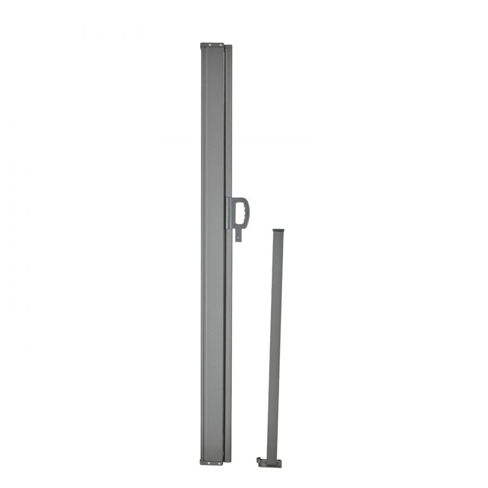 VEVOR Retractable Side Awning, 79''x 118'' Outdoor Privacy Screen, 180g Polyester Water-proof Retractable Patio Screen, UV 30+ Room Divider Wind Screen for Patio, Backyard, Balcony, Beige