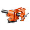 VEVOR Heavy Duty Bench Vise, 6" Jaw Width, Double Swivel Rotating Multi-Purpose Bench Vise, with 360° Locking Swivel Base and Head, 2.8" Throat Depth, 6" Max Jaw Opening, for Drilling, Pipe Cutting