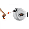 VEVOR Retractable Hose Reel, 100 ft x 1/2 inch, 180° Swivel Bracket Wall-Mounted, Garden Water Hose Reel with 9-Pattern Nozzle, Automatic Rewind, Lock at Any Length, and Slow Return System