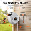 VEVOR Retractable Hose Reel, 130 ft x 1/2 inch, 180° Swivel Bracket Wall-Mounted, Garden Water Hose Reel with 9-Pattern Nozzle, Automatic Rewind, Lock at Any Length, and Slow Return System