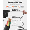 VEVOR Retractable Extension Cord Reel 30FT Heavy Duty 16AWG/3C SJTOW Black, for Ceiling/Wall Mount, 10A Circuit Breaker, Automatic Retractable Power Cord, Lighted Triple Tap, with 180° Swivel Bracket