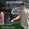 VEVOR Truck Bed Storage Box, Lockable Lid, Waterproof ABS Wheel Well Tool Box 6.6 Gal/20 L with Password Padlock, Compatible with Tundra 2007-2021, Driver Side, Black