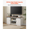 VEVOR 4 Pieces Farmhouse Coffee Table Sets, 40 in Coffee Table with 2 End Tables and 66 in TV Stand, Easy Assembly Living Room Tables Sets with Charging Station, for Office, Living Room & Apartment