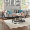 VEVOR 3 Pieces Round Coffee Table Sets, 31.5 in Industrial Living Room Table with 2 End Side Tables, Easy Assembly Coffee and End Tables Sets with Metal Legs, for Office, Living Room and Apartment