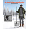 VEVOR Snow Shovel for Driveway, 16 in Wide Aluminum Alloy Snow Shovel, Non Slip Grip, Large Capacity Snowplow Shovels, Detachable & Lightweight Snows Removal Tool for Garden Car Camping Outdoors