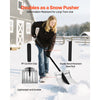 VEVOR Snow Shovel for Driveway, 16 in Wide Aluminum Alloy Snow Shovel, Non Slip Grip, Large Capacity Snowplow Shovels, Detachable & Lightweight Snows Removal Tool for Garden Car Camping Outdoors