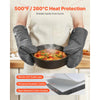 VEVOR Oven Mitts, Mini Oven Mitt Set with Non-Slip Silicone Strips, High Heat Resistant to 500℉, Lightweight Cotton Baking Mitts 13.07 x 6.1 inch with 2 No-Marks Hooks for Home, Kitchen, 2 Piece