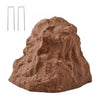 VEVOR Faux Rock Cover, Outdoor Fake Rock Well Pump Cover, Realistic Natural Texture, Lightweight & Weather-Resistant Polyresin Artificial Boulder for Landscaping Garden Yard Décor, Brown, Small Size