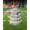 VEVOR Faux Rock Cover, Outdoor Fake Rock Well Pump Cover, Realistic Natural Texture, Lightweight & Weather-Resistant Polyresin Artificial Boulder for Landscaping Garden Yard Décor, Grey, Medium Size