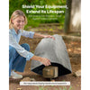 VEVOR Faux Rock Cover, Outdoor Fake Landscape Rock Well Pump Cover, Realistic Appearance & Seamless Design, Lightweight & Weather-Resistant Artificial Boulder for Garden Yard Décor, Grey, Medium Size