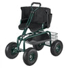 VEVOR Garden Seat with Wheels, Rolling Garden Stool with Height Adjustable & 360° Swivel Seat, 400lbs Weight Capacity, Gardening Cart Bench, Ergonomic Backrest & Tool Storage, for Garden, Yard, Patio