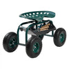 VEVOR  Rolling Garden Cart with Swivel Seat, Heavy Duty Garden Seat with Storage Basket & Tool Tray, 300 lbs Weight Capacity, Outdoor Utility Gardening Stool Scooter for Lawn Yard Planting Weeding