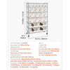 VEVOR 7-Tier Rolling Bin Storage Rack, 22 Organizer Bins, Bin Rack Storage Steel Wire Shelving System with Wheels, Mobile Tool Organizer for Garage, Warehouse, Office, Restaurant, Classroom, Kitchen