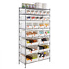 VEVOR 8-Tier Rolling Bin Storage Rack, 26 Organizer Bins, Bin Rack Storage Steel Wire Shelving System with Wheels, Mobile Tool Organizer for Garage, Warehouse, Office, Restaurant, Classroom, Kitchen